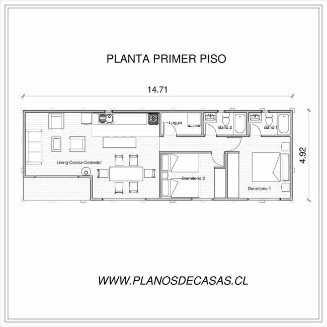 Plano de Plano Casa Baltim