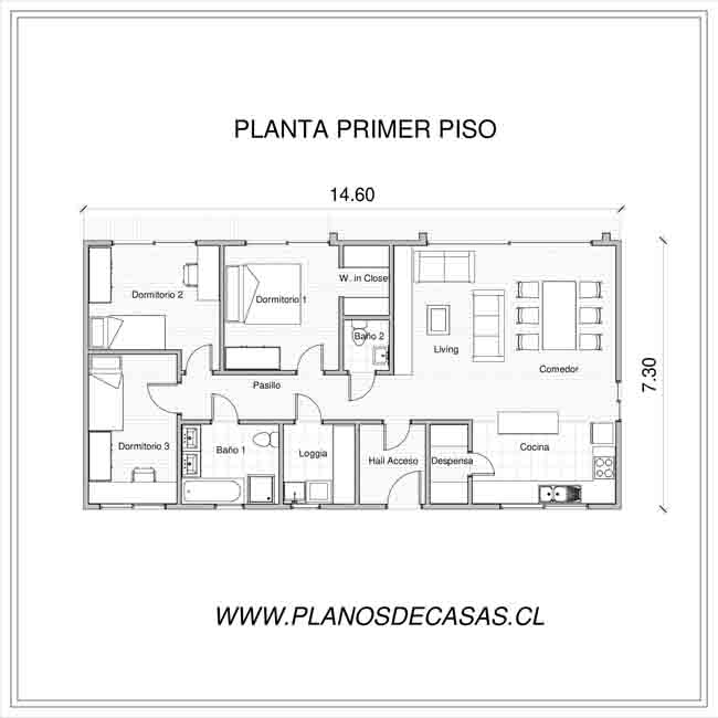 Plano de Plano Casa Bedford