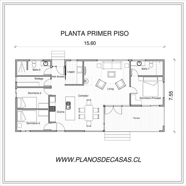 Plano de Plano Casa Calpe