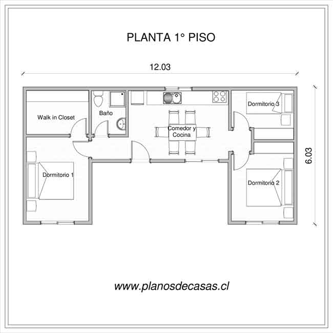 Plano de Plano Casa Modular 54