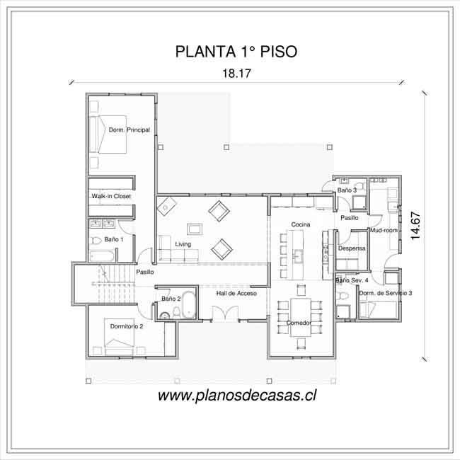 Plano de Plano Casa Piedra Roja