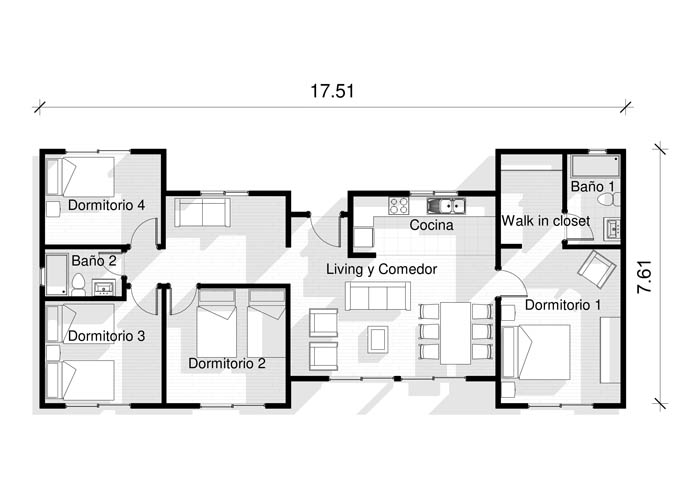 Plano de Plano Casa Pradet