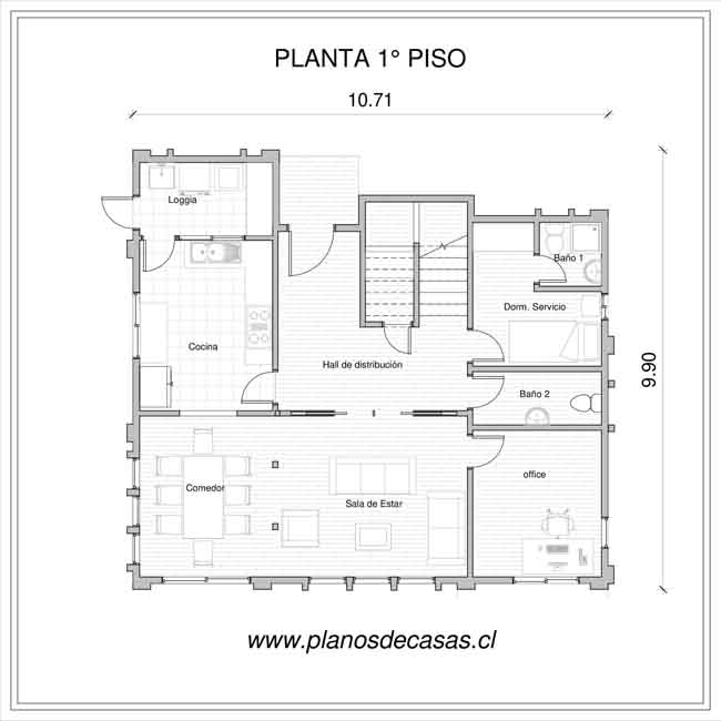 Plano de Plano Casa Rochester