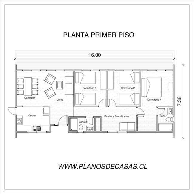 Plano de Plano Casa Vinaroz