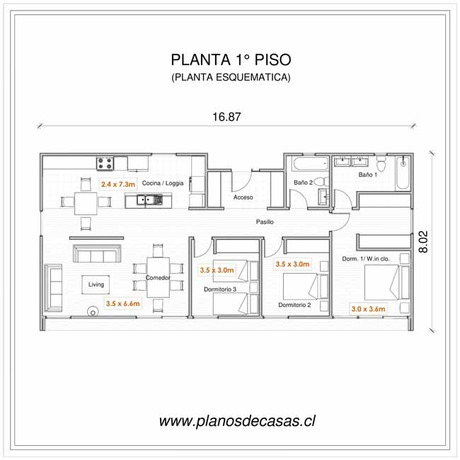 Plano de Plano Casa Vuno