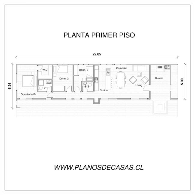 Plano de Plano Casa Pritzier